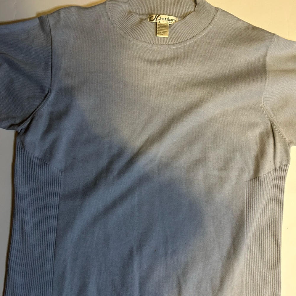 dressbarn Light Blue Crew Neck Sweater